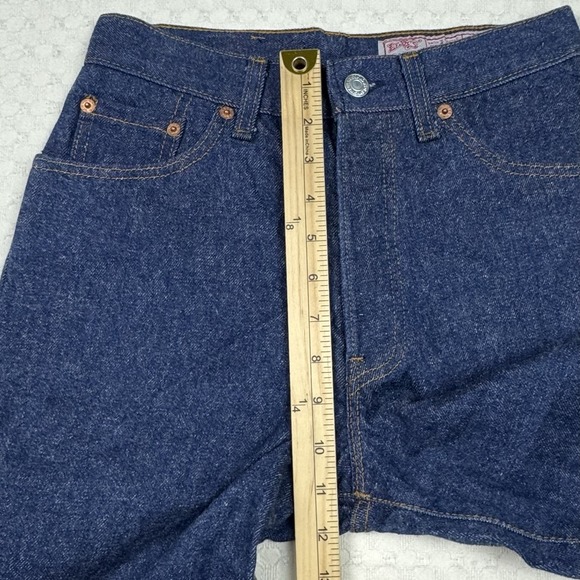 Vintage 80s 90s Levis 501 Jeans Button Fly Womens 9 High Rise Frayed Raw Hem USA - Picture 10 of 12